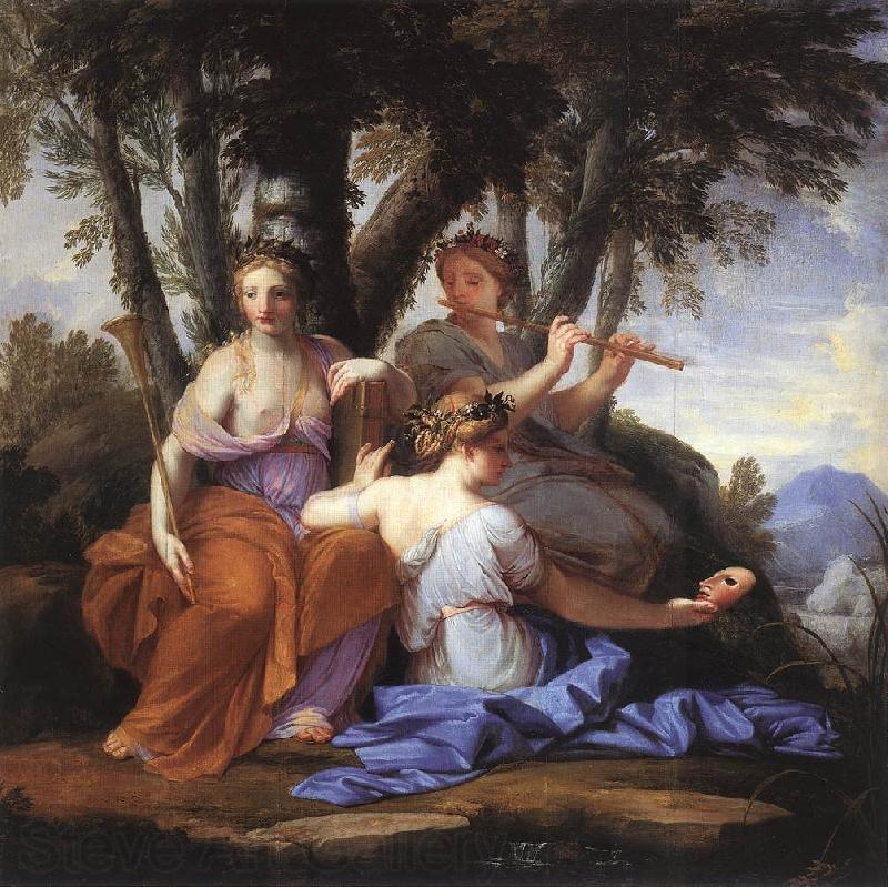 LE SUEUR, Eustache The Muses: Melpomene, Erato and Polymnia sf Germany oil painting art